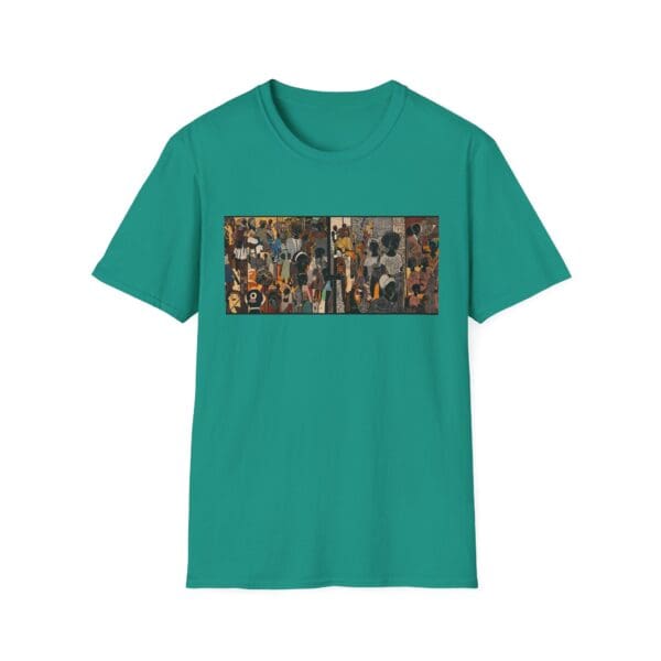Artistic Unisex Softstyle T-Shirt - Vibrant Community Design "Wear the Movement. Live the Story." - Image 55