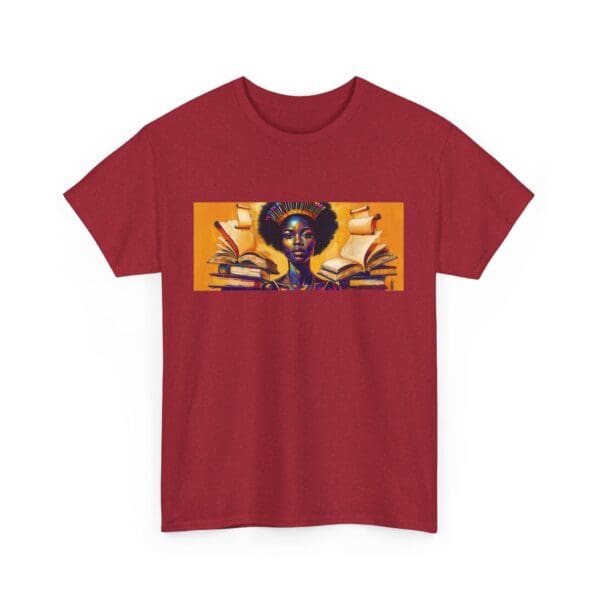 Artistic Unisex Heavy Cotton Tee - Unique Graphic Design  "Afro-Centric. Knowledge-Driven. - Image 112