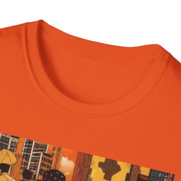 Cultural Vibes Unisex Softstyle T-Shirt - Art Inspired Design The Pulse of the City, The Strength of the Diaspora - Image 35