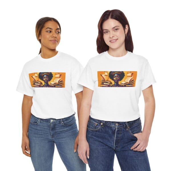 Artistic Unisex Heavy Cotton Tee - Unique Graphic Design  "Afro-Centric. Knowledge-Driven. - Image 9