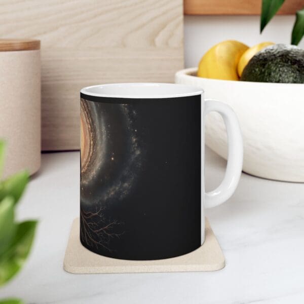 Cosmic Spirit Ceramic Mug – 11oz & 15oz | Retro Vibes for Nature Lovers "Grounded in Truth. Rising Beyond Limits." - Image 8