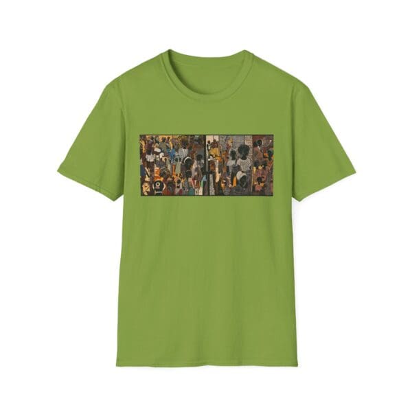 Artistic Unisex Softstyle T-Shirt - Vibrant Community Design "Wear the Movement. Live the Story." - Image 39