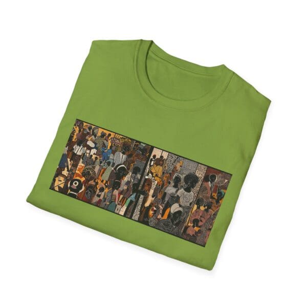 Artistic Unisex Softstyle T-Shirt - Vibrant Community Design "Wear the Movement. Live the Story." - Image 42