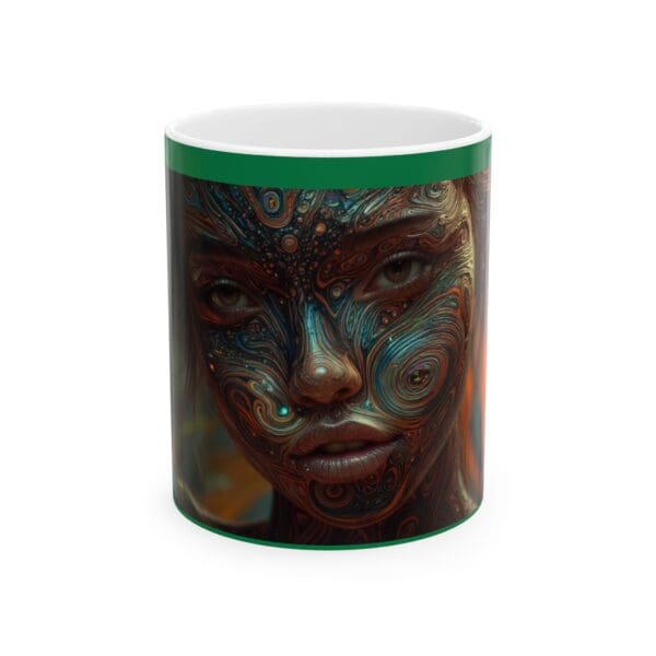 Artistic Vibes Ceramic Mug - Unique Design for Coffee Lovers A Canvas of Strength, A Mug of Legacy.