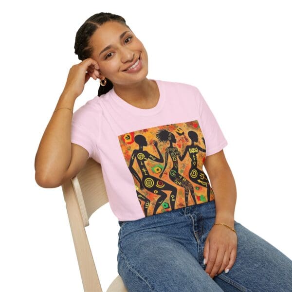 Artistic Dance Unisex Softstyle T-Shirt - Vibrant Culture Print "Symbols of the Past. Strength for the Future." - Image 109
