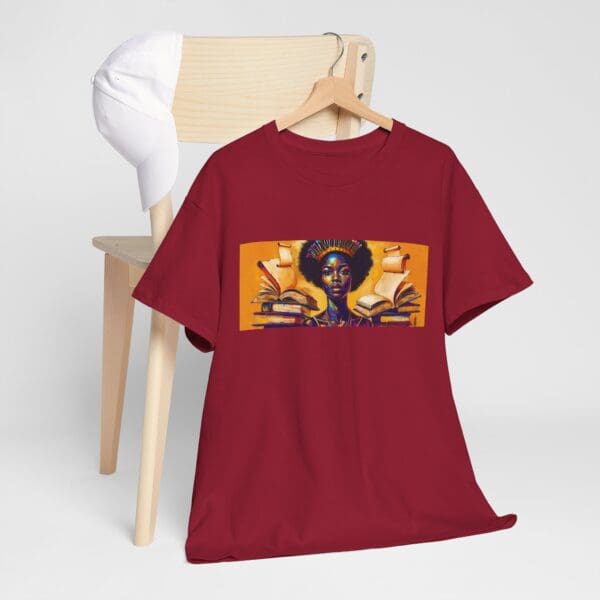 Artistic Unisex Heavy Cotton Tee - Unique Graphic Design  "Afro-Centric. Knowledge-Driven. - Image 126