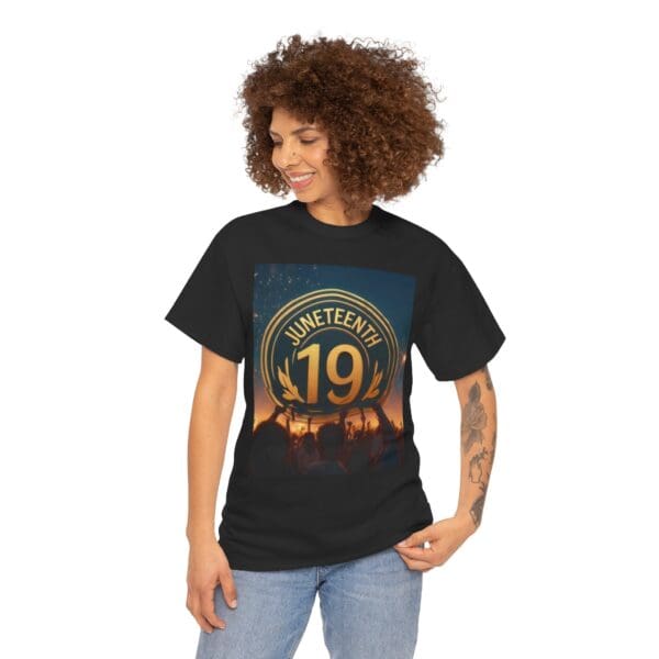Juneteenth Celebration Unisex Heavy Cotton Tee June 19, 1865—The Truth Unfolds 💚 - Image 16