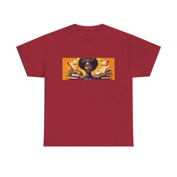 Artistic Unisex Heavy Cotton Tee - Unique Graphic Design  "Afro-Centric. Knowledge-Driven. - Image 110