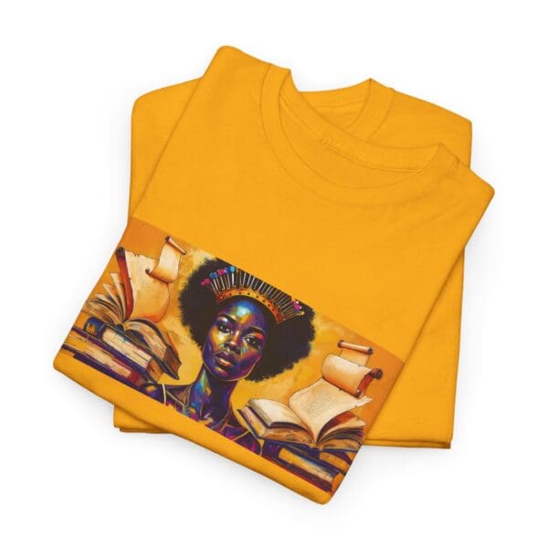 Artistic Unisex Heavy Cotton Tee - Unique Graphic Design  "Afro-Centric. Knowledge-Driven. - Image 37