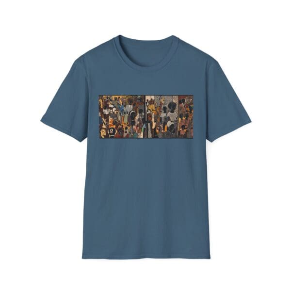 Artistic Unisex Softstyle T-Shirt - Vibrant Community Design "Wear the Movement. Live the Story." - Image 63