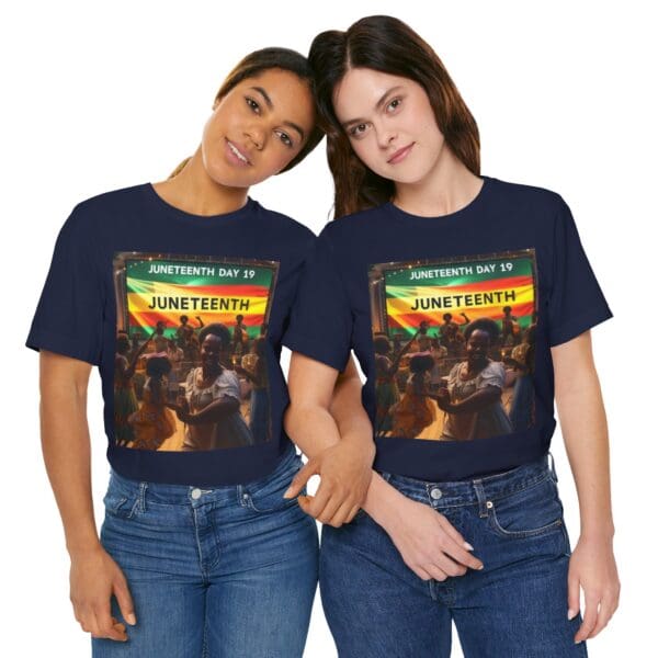 Juneteenth Celebration Tee, Unisex Jersey T-Shirt, Short Sleeve Graphic Tee, Black History Month Shirt, Family Reunion Apparel, Gift [...]"Juneteenth: Freedom Forever, Legacy Unbreakable." - Image 98