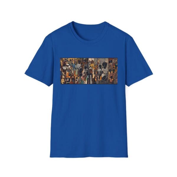 Artistic Unisex Softstyle T-Shirt - Vibrant Community Design "Wear the Movement. Live the Story." - Image 79