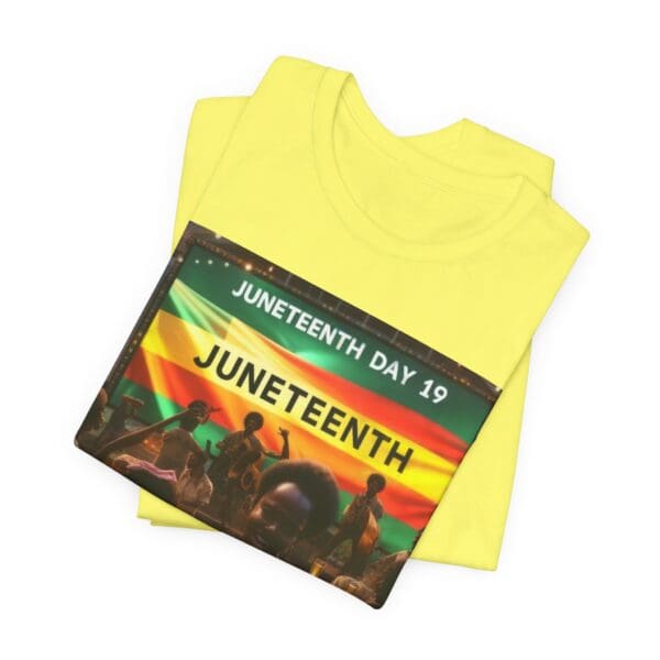 Juneteenth Celebration Tee, Unisex Jersey T-Shirt, Short Sleeve Graphic Tee, Black History Month Shirt, Family Reunion Apparel, Gift [...]"Juneteenth: Freedom Forever, Legacy Unbreakable." - Image 46