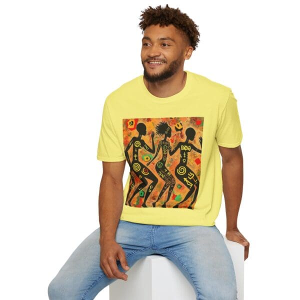 Artistic Dance Unisex Softstyle T-Shirt - Vibrant Culture Print "Symbols of the Past. Strength for the Future." - Image 47