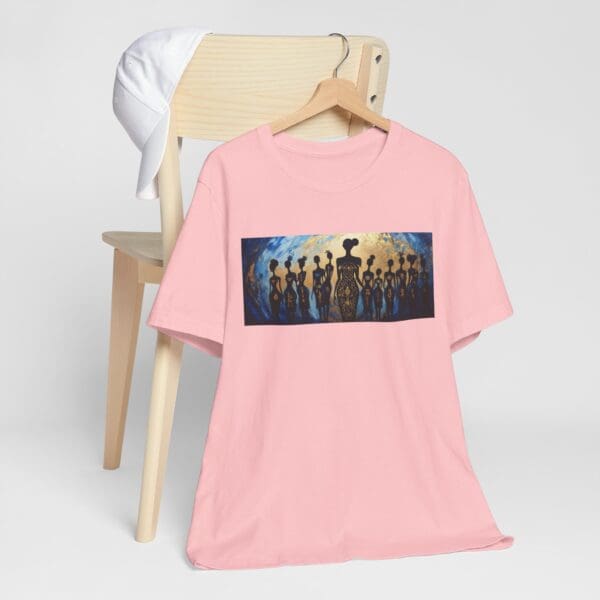 Artistic Unisex Jersey Tee - Colorful Silhouette Design - Image 112
