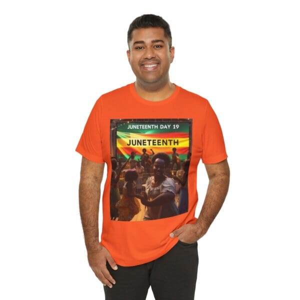 Juneteenth Celebration Tee, Unisex Jersey T-Shirt, Short Sleeve Graphic Tee, Black History Month Shirt, Family Reunion Apparel, Gift [...]"Juneteenth: Freedom Forever, Legacy Unbreakable." - Image 16
