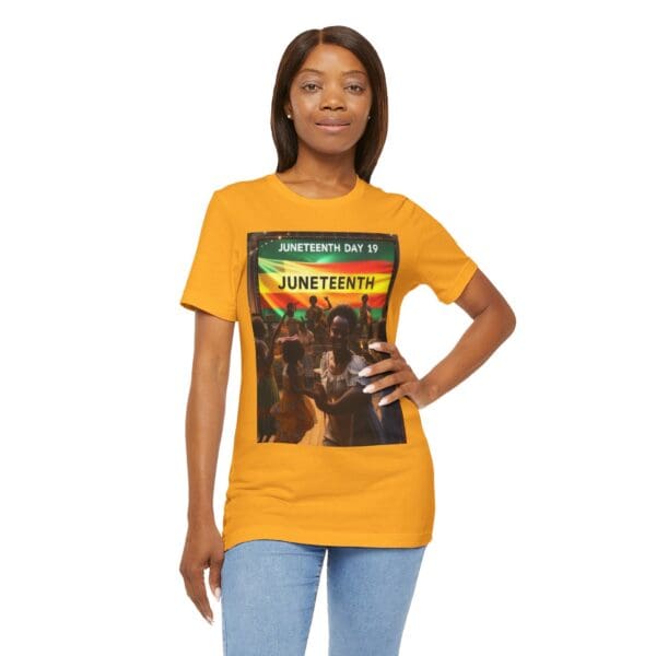 Juneteenth Celebration Tee, Unisex Jersey T-Shirt, Short Sleeve Graphic Tee, Black History Month Shirt, Family Reunion Apparel, Gift [...]"Juneteenth: Freedom Forever, Legacy Unbreakable." - Image 40