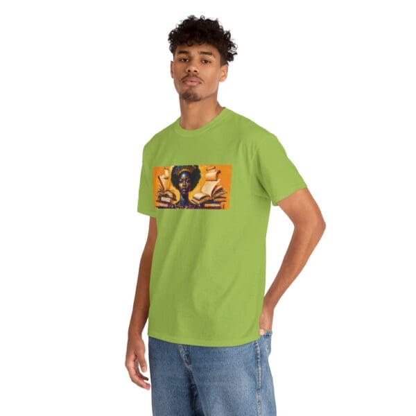 Artistic Unisex Heavy Cotton Tee - Unique Graphic Design  "Afro-Centric. Knowledge-Driven. - Image 67
