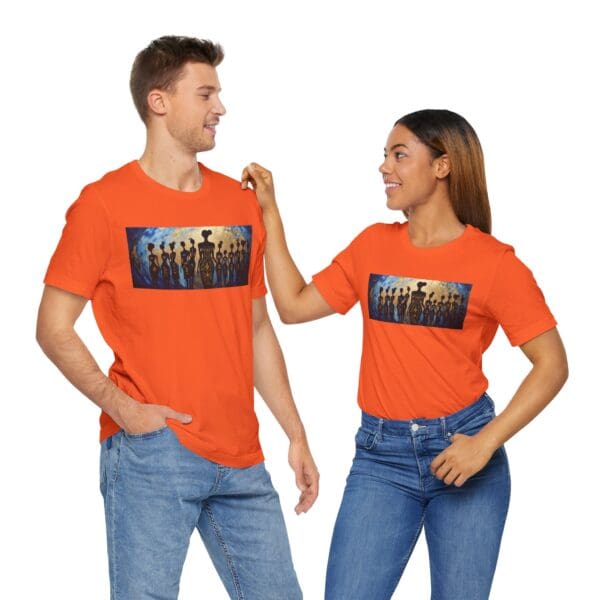 Artistic Unisex Jersey Tee - Colorful Silhouette Design - Image 16
