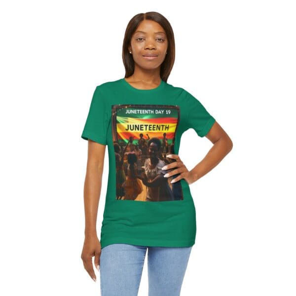Juneteenth Celebration Tee, Unisex Jersey T-Shirt, Short Sleeve Graphic Tee, Black History Month Shirt, Family Reunion Apparel, Gift [...]"Juneteenth: Freedom Forever, Legacy Unbreakable." - Image 63