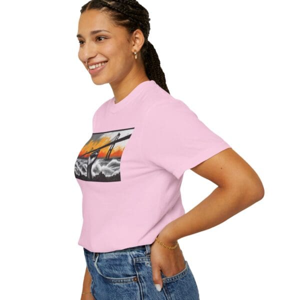 Empowerment Garment-Dyed Unisex T-Shirt - Bold Fist Design Defiant in the Storm, Rising in Strength - Image 139