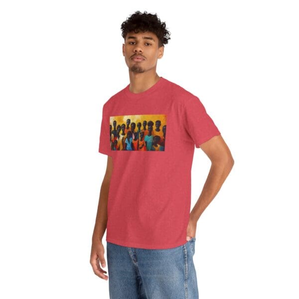 Cultural Unity Unisex Heavy Cotton Tee - Art Inspired Graphic Shirt "Bright Sun. Bold Spirit. Timeless Legacy." - Image 113