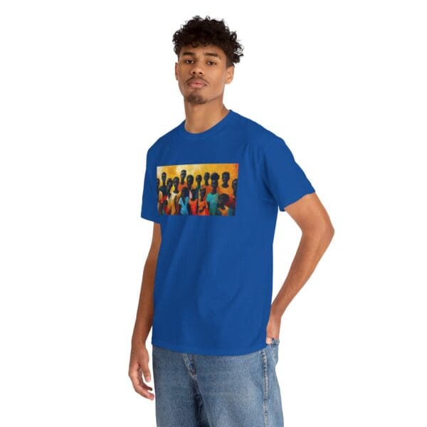 Cultural Unity Unisex Heavy Cotton Tee - Art Inspired Graphic Shirt "Bright Sun. Bold Spirit. Timeless Legacy." - Image 85