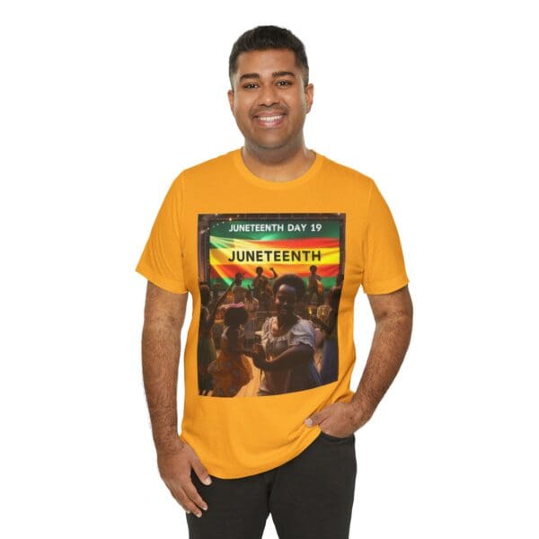 Juneteenth Celebration Tee, Unisex Jersey T-Shirt, Short Sleeve Graphic Tee, Black History Month Shirt, Family Reunion Apparel, Gift [...]"Juneteenth: Freedom Forever, Legacy Unbreakable." - Image 39