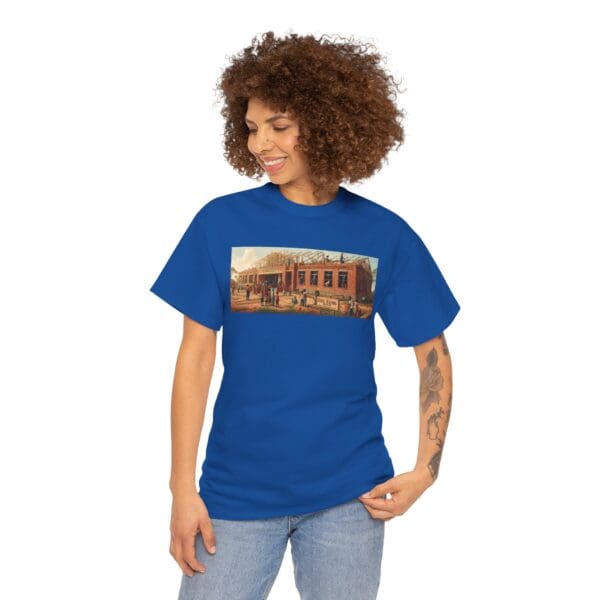 Artistic Unisex Heavy Cotton Tee - Vintage Scene Print "Where Walls Hold Wisdom and Dreams Take Flight." - Image 104