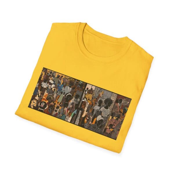 Artistic Unisex Softstyle T-Shirt - Vibrant Community Design "Wear the Movement. Live the Story." - Image 34