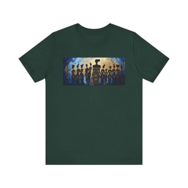 Artistic Unisex Jersey Tee - Colorful Silhouette Design - Image 63