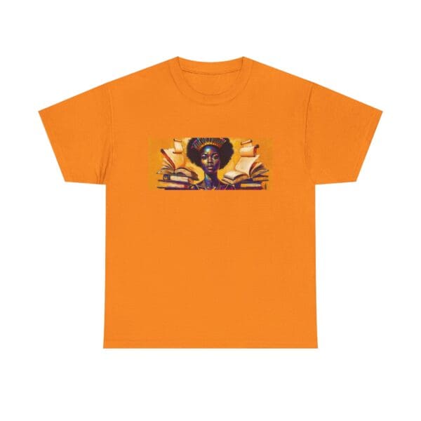 Artistic Unisex Heavy Cotton Tee - Unique Graphic Design  "Afro-Centric. Knowledge-Driven. - Image 53