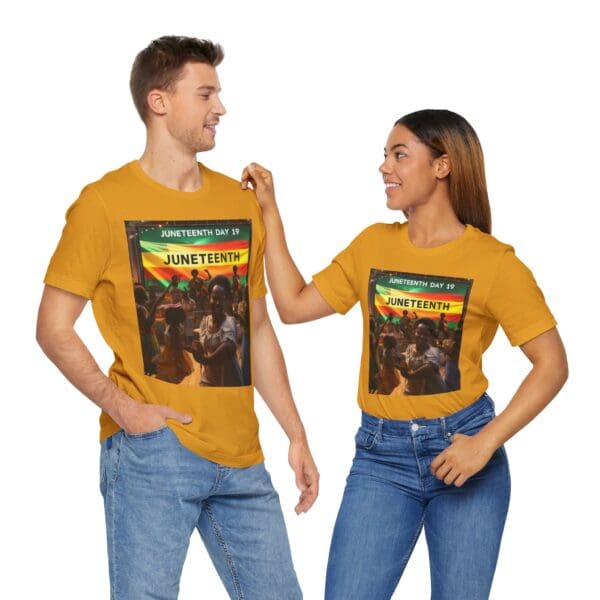Juneteenth Celebration Tee, Unisex Jersey T-Shirt, Short Sleeve Graphic Tee, Black History Month Shirt, Family Reunion Apparel, Gift [...]"Juneteenth: Freedom Forever, Legacy Unbreakable." - Image 34