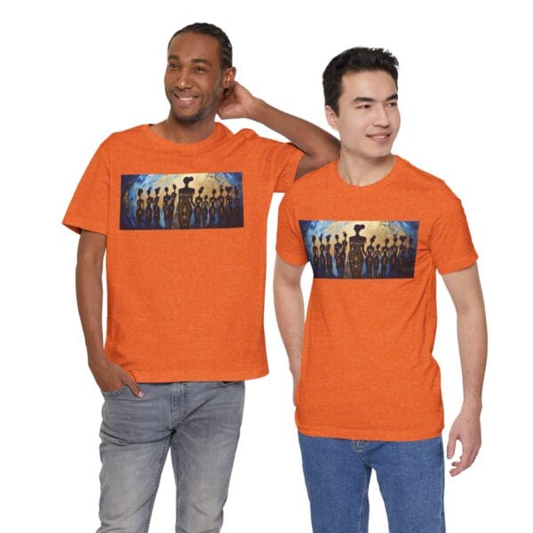 Artistic Unisex Jersey Tee - Colorful Silhouette Design - Image 7