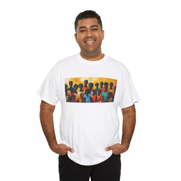 Cultural Unity Unisex Heavy Cotton Tee - Art Inspired Graphic Shirt "Bright Sun. Bold Spirit. Timeless Legacy." - Image 8
