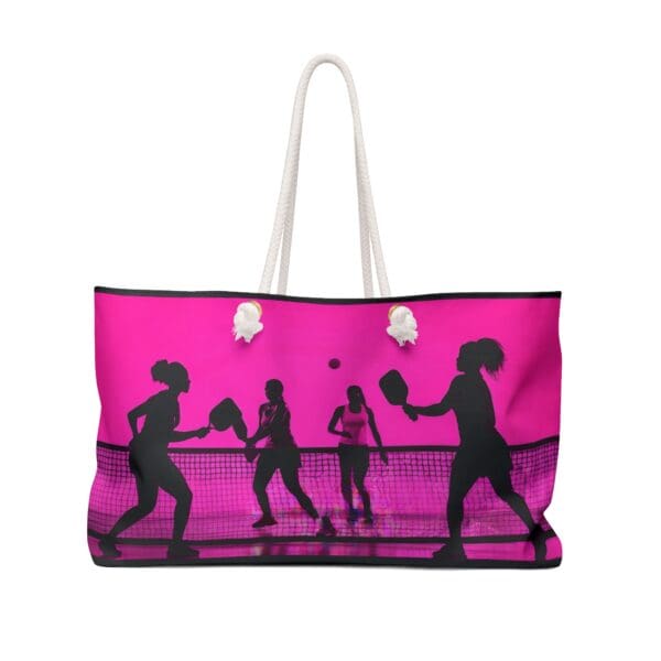 Vibrant Pink Weekender Bag for Active Women - Ideal for Travel & Gym "Unstoppable Energy. Unmatched Elegance."