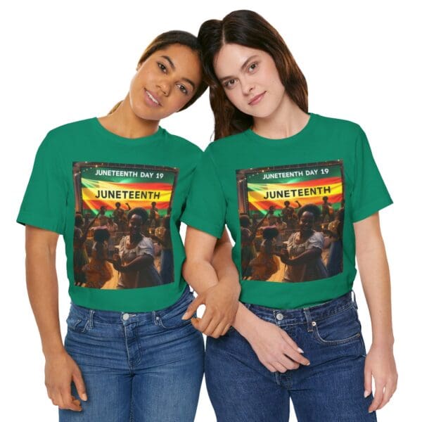 Juneteenth Celebration Tee, Unisex Jersey T-Shirt, Short Sleeve Graphic Tee, Black History Month Shirt, Family Reunion Apparel, Gift [...]"Juneteenth: Freedom Forever, Legacy Unbreakable." - Image 67