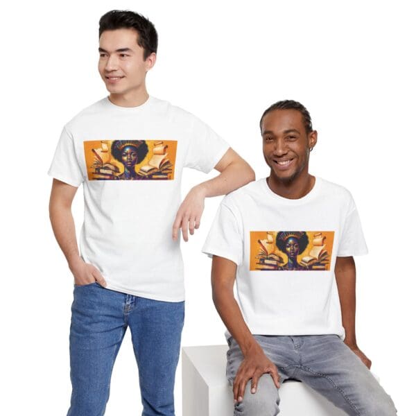 Artistic Unisex Heavy Cotton Tee - Unique Graphic Design  "Afro-Centric. Knowledge-Driven. - Image 11
