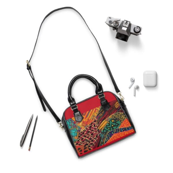 Vibrant Printed Shoulder Handbag - Stylish Tote for Everyday Use - Image 3