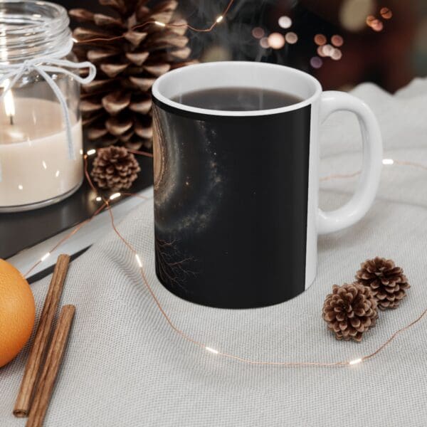 Cosmic Spirit Ceramic Mug – 11oz & 15oz | Retro Vibes for Nature Lovers "Grounded in Truth. Rising Beyond Limits." - Image 5