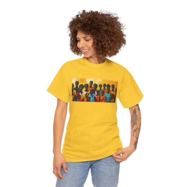 Cultural Unity Unisex Heavy Cotton Tee - Art Inspired Graphic Shirt "Bright Sun. Bold Spirit. Timeless Legacy." - Image 59