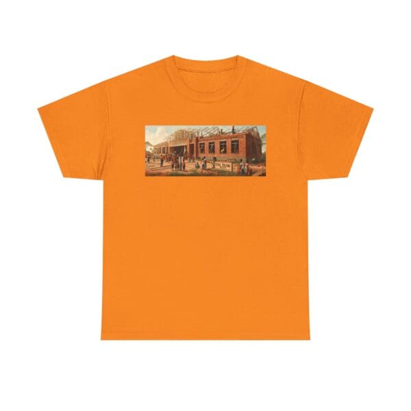 Artistic Unisex Heavy Cotton Tee - Vintage Scene Print "Where Walls Hold Wisdom and Dreams Take Flight." - Image 43