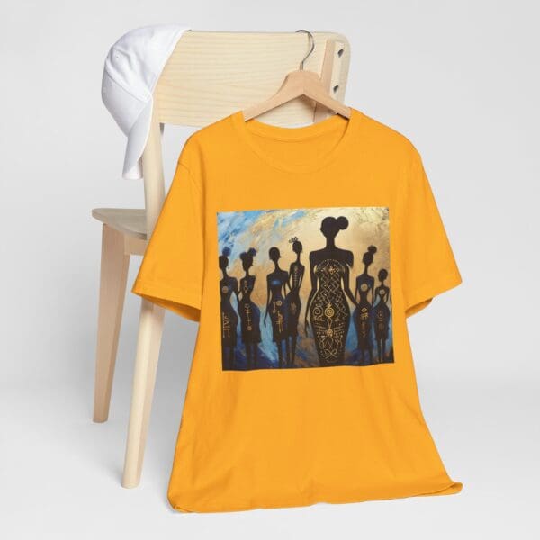 Artistic Unisex Jersey Tee - Colorful Silhouette Design - Image 46