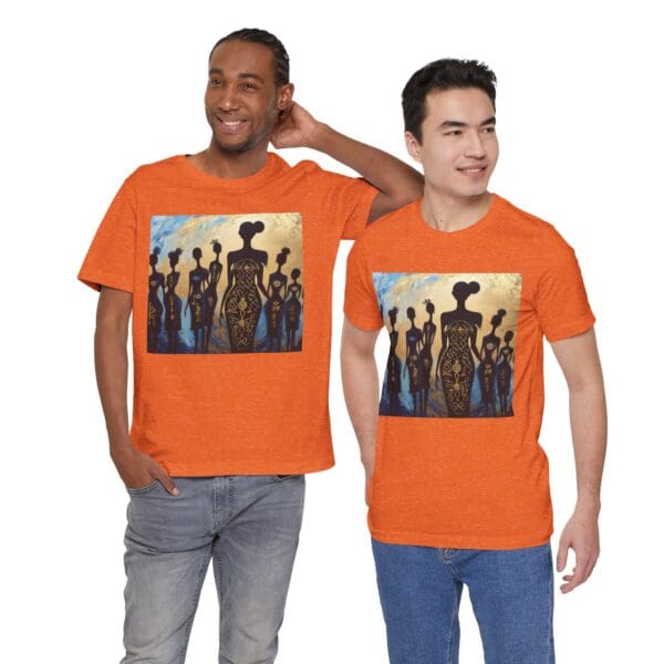 Artistic Unisex Jersey Tee - Colorful Silhouette Design - Image 7
