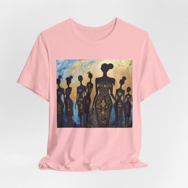 Artistic Unisex Jersey Tee - Colorful Silhouette Design - Image 113