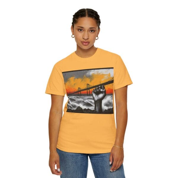 Empowerment Garment-Dyed Unisex T-Shirt - Bold Fist Design - Image 22