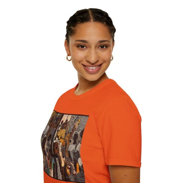 Artistic Unisex Softstyle T-Shirt - Vibrant Community Design - Image 19