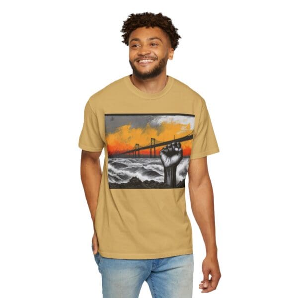 Empowerment Garment-Dyed Unisex T-Shirt - Bold Fist Design - Image 35