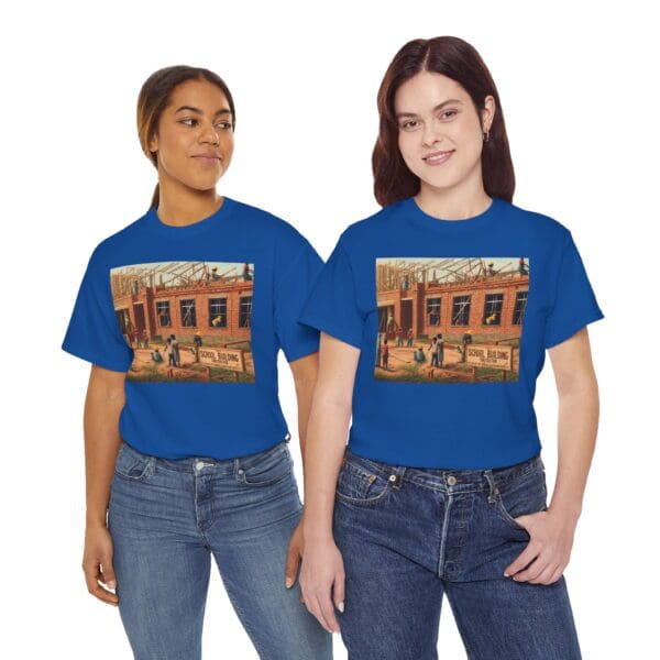 Artistic Unisex Heavy Cotton Tee - Vintage Scene Print - Image 109