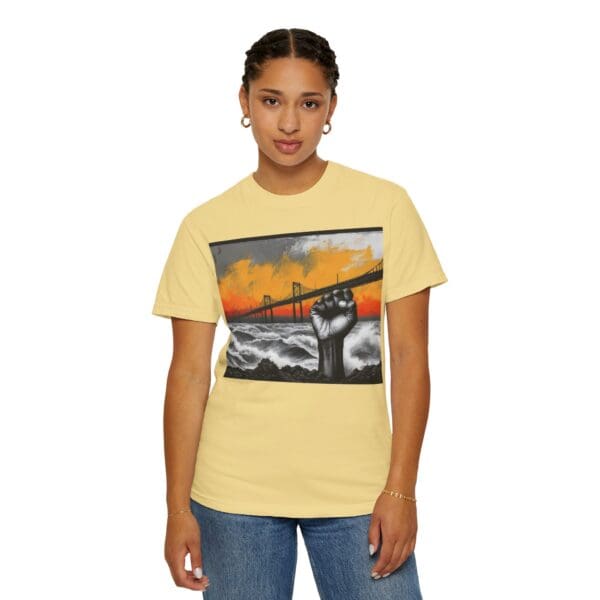 Empowerment Garment-Dyed Unisex T-Shirt - Bold Fist Design - Image 51
